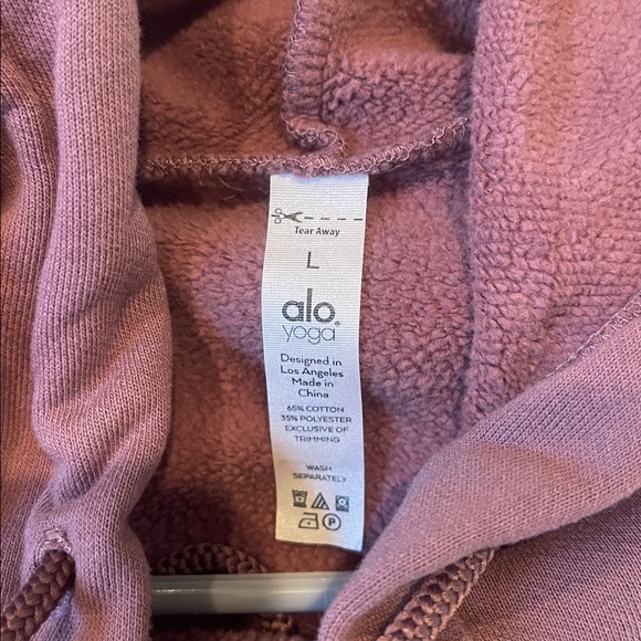 Alo Yoga Hype Full Zip Hoodie - Woodrose - Picture 4 of 4